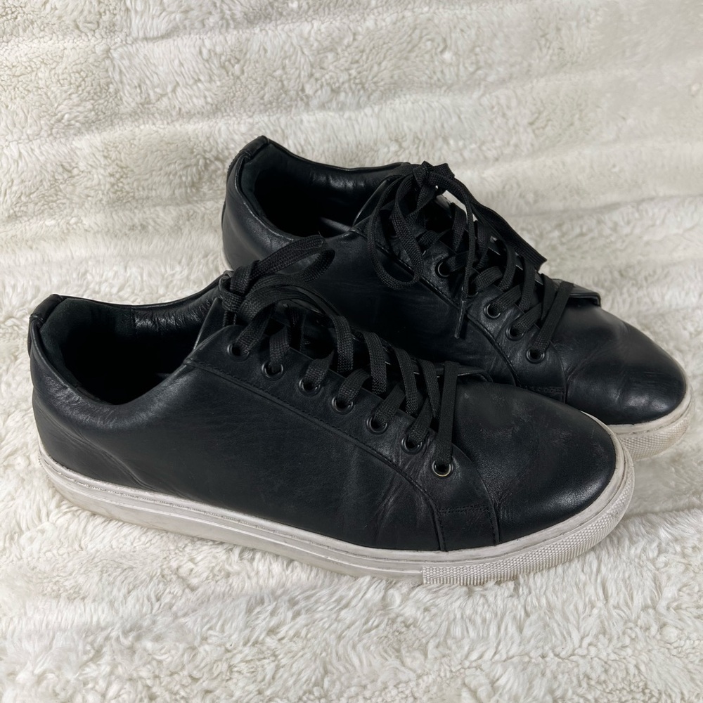 THURSDAY Boots Men's Everyday Leather Sneakers Size 8 Black Low Top